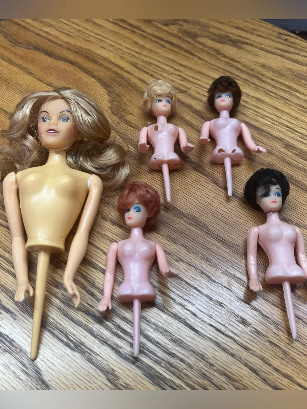 Vintage doll cake toppers 70s